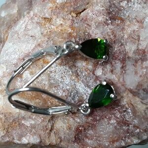 925 Genuine Chrome Diopside Drop Earrings. Price Is Firm.